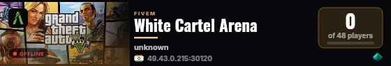 White Cartel Arena live status badge