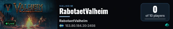 RabotaetValheim live status badge
