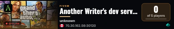 Another Writer's dev server live status badge