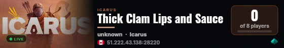Thick Clam Lips and Sauce live status badge