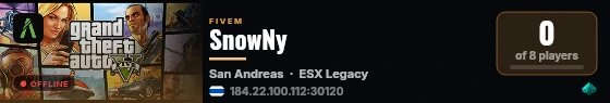 SnowNy live status badge
