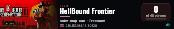 HellBound Frontier live status badge