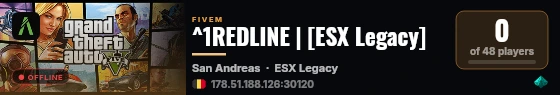 ^1REDLINE | [ESX Legacy] live status badge
