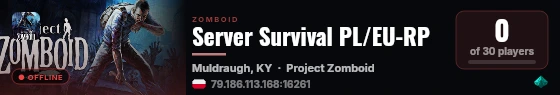 Server Survival PL/EU-RP live status badge