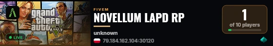 NOVELLUM LAPD RP live status badge