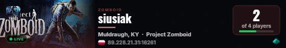 siusiak live status badge