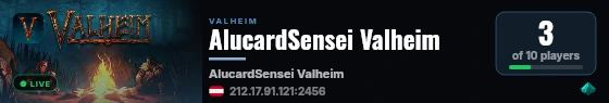 AlucardSensei Valheim live status badge