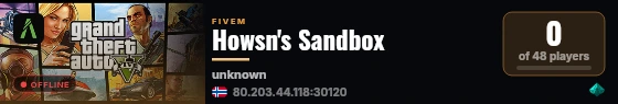 Howsn's Sandbox live status badge