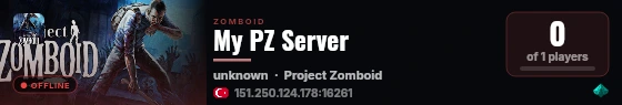 My PZ Server live status badge