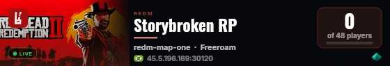 Storybroken RP live status badge