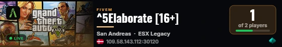 ^5Elaborate [16+] live status badge