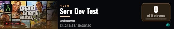 Serv Dev Test live status badge