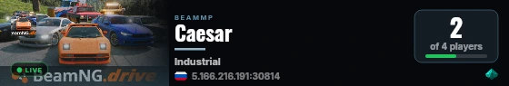 Caesar live status badge
