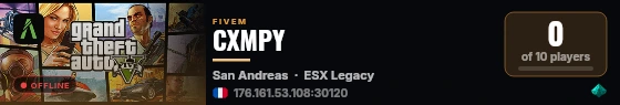 CXMPY live status badge