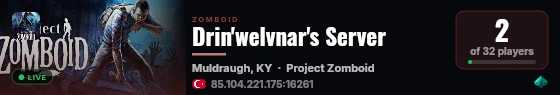Drin'welvnar's Server live status badge
