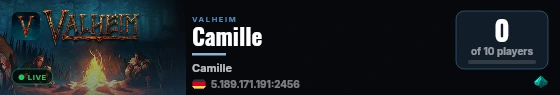 Camille live status badge