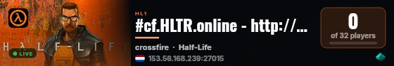 Half-Life live status badge