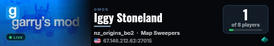Iggy Stoneland live status badge