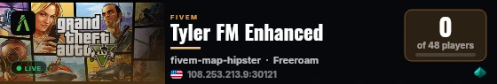 Tyler FM Enhanced live status badge