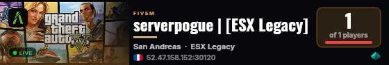 serverpogue | [ESX Legacy] live status badge
