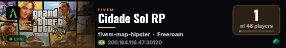 Cidade Sol RP live status badge