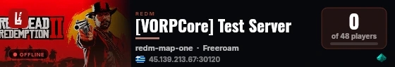 [VORPCore] Test Server live status badge