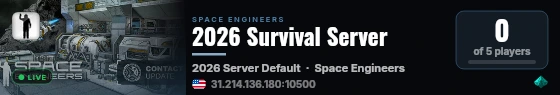 2026 Survival Server live status badge