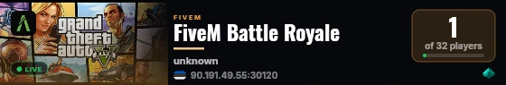FiveM Battle Royale live status badge