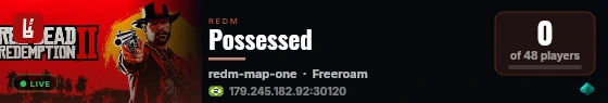 Possessed live status badge