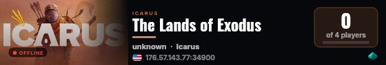 The Lands of Exodus live status badge