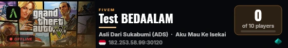 Test BEDAALAM live status badge