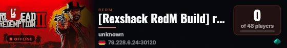 [Rexshack RedM Build] rsgtest live status badge