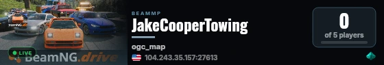 JakeCooperTowing live status badge
