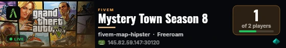 Mystery Town Season 8 live status badge