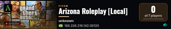 Arizona Roleplay [Local] live status badge