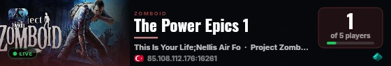 The Power Epics 1 live status badge