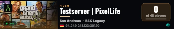 Testserver | PixelLife live status badge