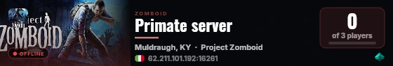 Primate server live status badge