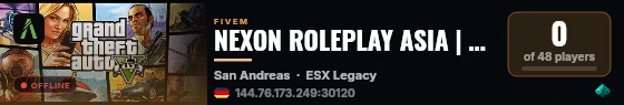 NEXON ROLEPLAY ASIA | 🌐 India, Pakistan & Bangladesh live status badge