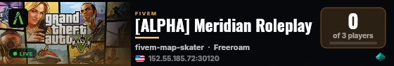 [ALPHA] Meridian Roleplay live status badge