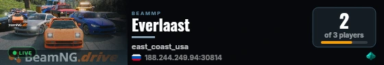 Everlaast live status badge