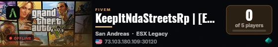 KeepItNdaStreetsRp | [ESX Legacy] live status badge