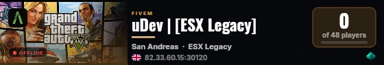 uDev | [ESX Legacy] live status badge