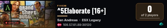 ^5Elaborate [16+] live status badge