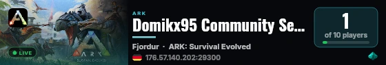 Domikx95 Community Server - (v361.7) live status badge