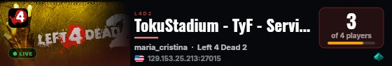 TokuStadium - TyF - Servidor Privado live status badge