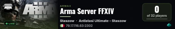 Arma Server FFXIV live status badge