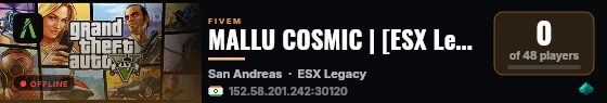MALLU COSMIC | [ESX Legacy] live status badge