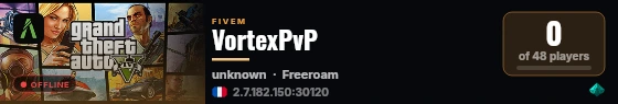 VortexPvP live status badge