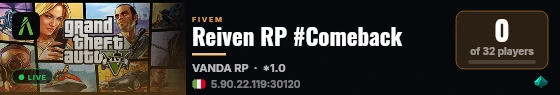 Reiven RP #Comeback live status badge